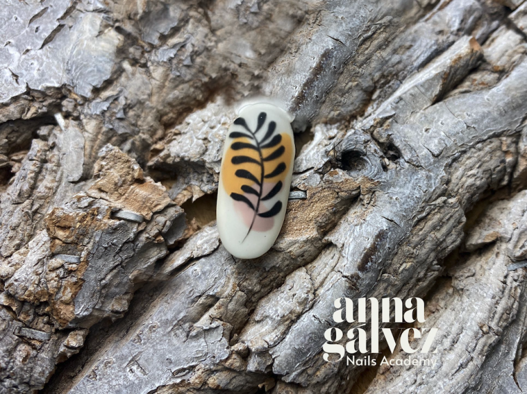 Floral abstracto ocre